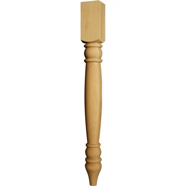 35 1/2 x 3 1/2 Tybee Island Leg in Hickory, Osborne Wood Products, Mfr#: 1759H